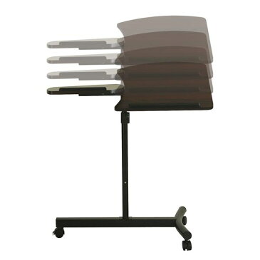 【クーポン配布中】サイドテーブル/デスク 【幅72.5cm】 キャスター付き 6段階昇降式/天板角度4段階調整可