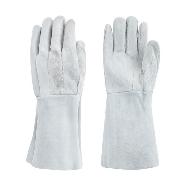 【ポイント20倍】(まとめ) 東和コーポレーション 溶接用 牛床革 5本指 W-335(内縫い) グレー 460-W335UCHI 1双 【×5セット】