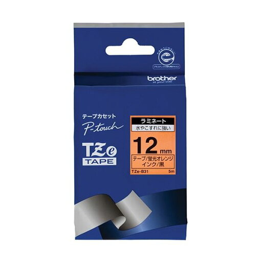 【マラソンでP最大47倍】(まとめ) ブラザー ピータッチ TZeテープ(蛍光カラー) 12mm 蛍光オレンジ/黒文字 TZE-B31 1個 【×5セット】 【マラソンでP最大47倍】(まとめ) ブラザー ピータッチ TZeテープ(蛍光カラー) 12mm 蛍光オレンジ/黒文字 TZE-B31 1個 【×5セット】