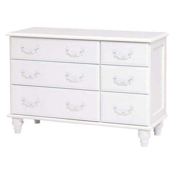 【クーポン配布中】チェスト 収納棚 約幅88×奥行35×高さ60cm ホワイト 木製 桐 脚付き 引き出し付き ロ..