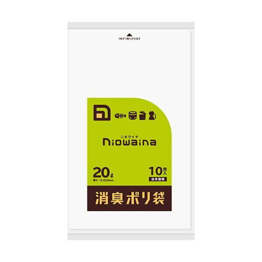 【クーポン配布中&マラソン対象】(まとめ) 日本サニパック ニオワイナ消臭袋 白半透明 20L SS20 1パック(10枚) 【×20セット】 【クーポン配布中&マラソン対象】(まとめ) 日本サニパック ニオワイナ消臭袋 白半透明 20L SS20 1パック(10枚) 【×20セット】
