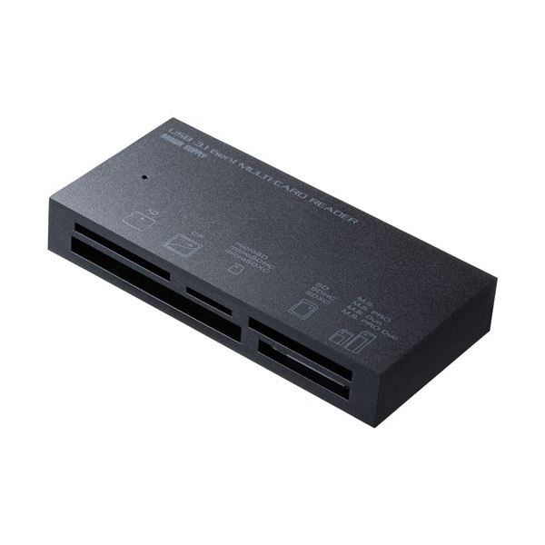 【ポイント20倍】サンワサプライ USB3.1マルチカードリーダー ブラック ADR-3ML50BK 1個