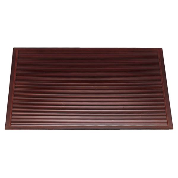 【ポイント20倍】尺3 乱引卓上敷盆/トレー 【溜毘沙門天】 387×317×6mm 日本製 〔和食 レストラン 居酒屋 店舗 お店〕【代引不可】