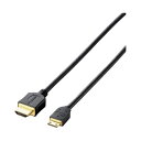 ■サイズ・色違い・関連商品■1.5m■3m[当ページ]■商品内容エレコム HDMI-miniHDMIケーブル 3m ブラック DH-HD14EM30BK■商品スペック●コネクタ形状：HDMI オス-mini HDMI オス●ケーブル長：3m●色：ブラック●対応解像度：4K×2K対応●インターフェス：HDMI(High Speed HDMI Cable with Ethernet)●伝送速度：10.2Gbps■送料・配送についての注意事項●本商品の出荷目安は【3 - 6営業日　※土日・祝除く】となります。●お取り寄せ商品のため、稀にご注文入れ違い等により欠品・遅延となる場合がございます。●本商品は仕入元より配送となるため、沖縄・離島への配送はできません。