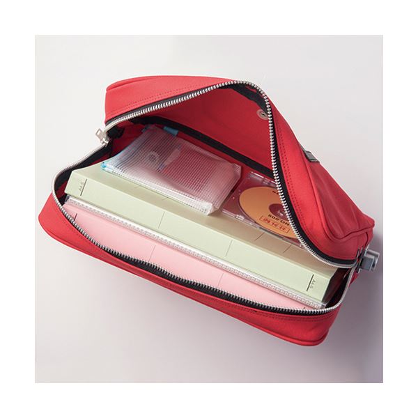 【クーポン配布中】ヒサゴ 鍵付きセキュリティポーチ A4用レッド BGP03 1個