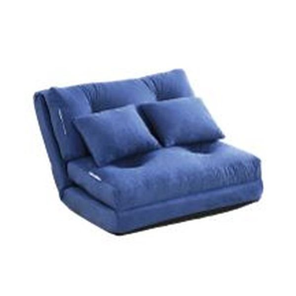 【ブラックフライデーでP最大47倍】3WAY ソファーベッド 【シングル 幅90cm ブルー】 日本製 パイプフ..