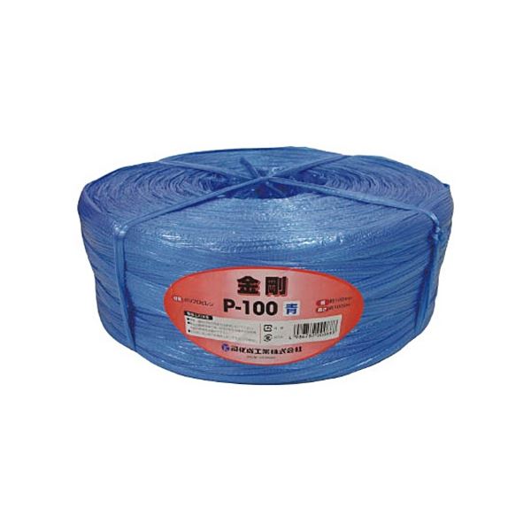 【クーポン配布中】(まとめ) 司化成工業 ツカサ 手結束用PP縄(ツカサテープ) 青 P-100B 1巻 【×5セット】