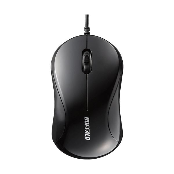 【クーポン配布中】（まとめ）バッファロー 有線 光学式マウス3ボタンタイプ Sサイズ ブラック BSMOU050SBKZ 1個【×3セット】