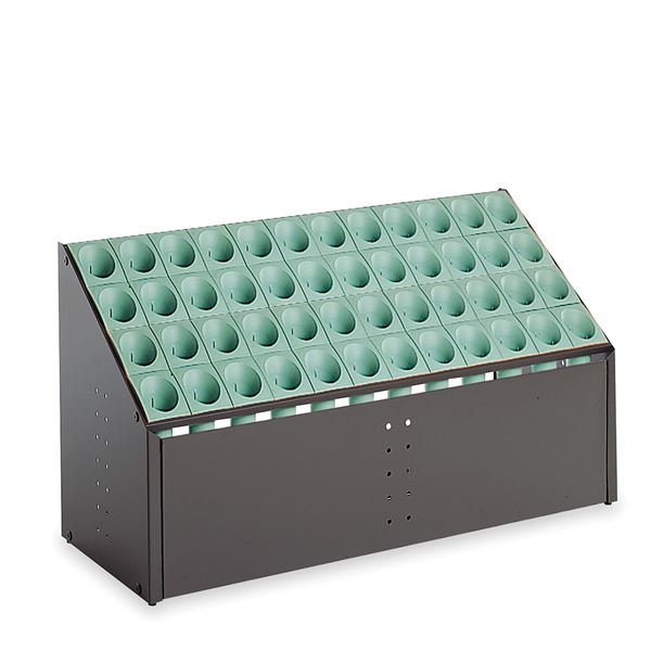 【クーポン配布中&ブラックフライデー対象】モダン 傘立て 【C48 グリーン 48本立】 幅972mm スチール 樹脂製脚付 テラモト 『オブリークアーバン』 〔会社 店舗 玄関〕