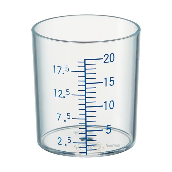 【クーポン配布中&ブラックフライデー対象】（まとめ）診療化成 SK計量カップ 青 目盛20ml 7952 1箱（1..