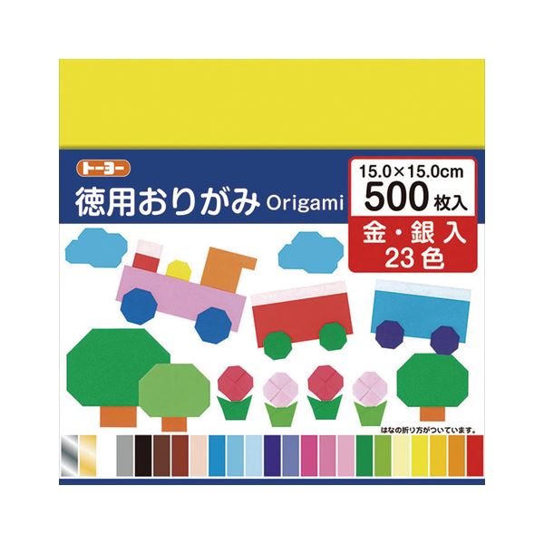 ■商品内容【ご注意事項】この商品は下記内容×20セットでお届けします。トーヨー 徳用おりがみ 15cm 500枚 No1300■商品スペック●仕様：23色（金銀入）●サイズ：縦150×横150mm■送料・配送についての注意事項●本商品の出荷目安は【1 - 4営業日　※土日・祝除く】となります。●お取り寄せ商品のため、稀にご注文入れ違い等により欠品・遅延となる場合がございます。●本商品は仕入元より配送となるため、沖縄・離島への配送はできません。[ 90205 ]ホビー・スポーツ・美術＞手芸・工作＞折り紙＞＞