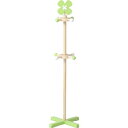 【ポイント20倍】キッズ ポールハンガー コートハンガー 幅37cm クローバー 木製 子供部屋 リビング 玄関 ベッドルーム 寝室【代引不可】