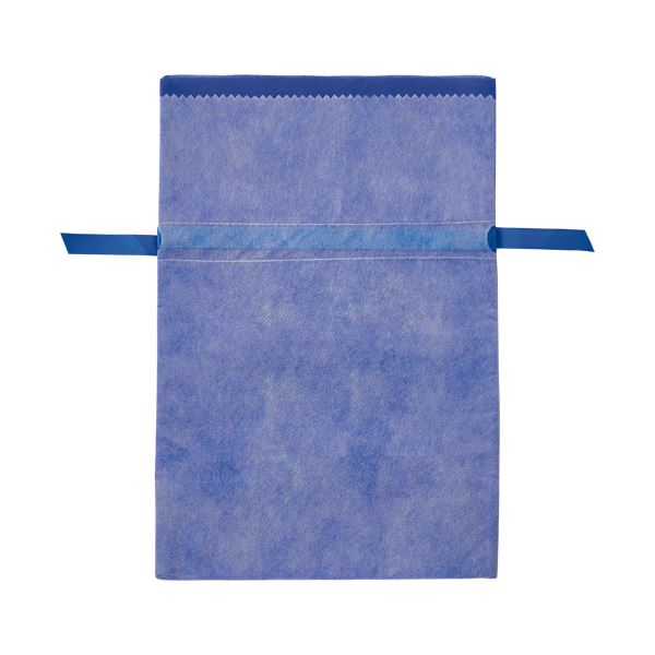 【クーポン配布中】(まとめ)店研創意 ストア・エキスプレス 不織布リボン付きギフトバッグ ネイビー 24×36×12cm 1パック(10枚)【×3セット】