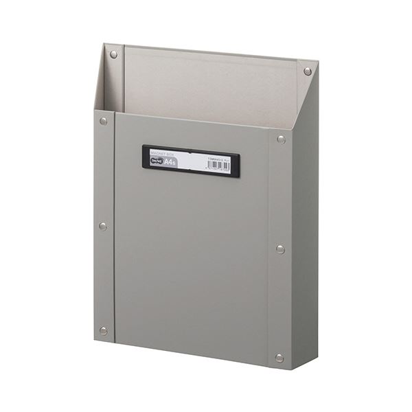 【クーポン配布中&ブラックフライデー対象】（まとめ） TANOSEEマグネットボックス（貼り表紙） A4タテ型 グレー 1個 【×5セット】