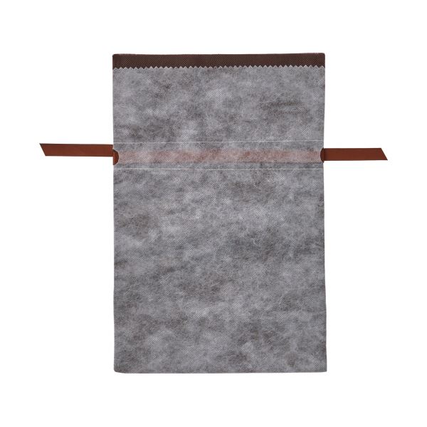 【ポイント20倍】(まとめ)店研創意 ストア・エキスプレス 不織布リボン付きギフトバッグ ブラウン 24×36×12cm 1パック(10枚)【×3セット】