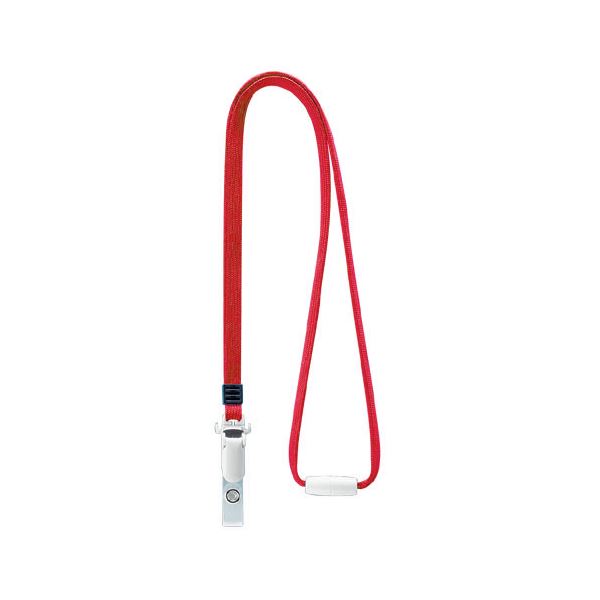 【クーポン配布中&マラソン対象】（まとめ） ライオン事務器 名札用ストラップ レッドN-8P 1本 【×30セット】