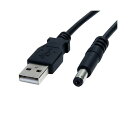【クーポン配布中】(まとめ)StarTech USB-5VDC電源供給ケーブル 91cm DCプラグ(外形5.5m/内径2.1mm) ブラック USB2TYPEM 1本【×10セット】(2)