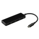 Digio2 USB3.2(gen1) Type-C 4ポート変換ガラスハブ ブラック UH-C3234BK(2)