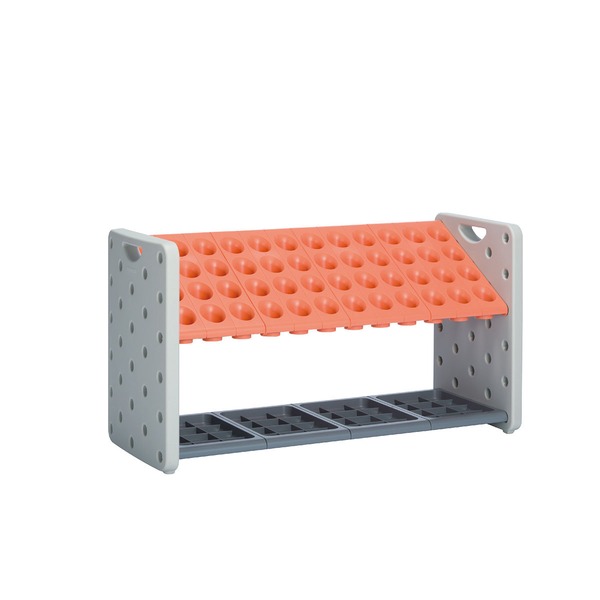 【クーポン配布中】モダン 傘立て 【K48 オレンジ 48本立】 幅920mm スチールパイプ 受皿付き テラモト..