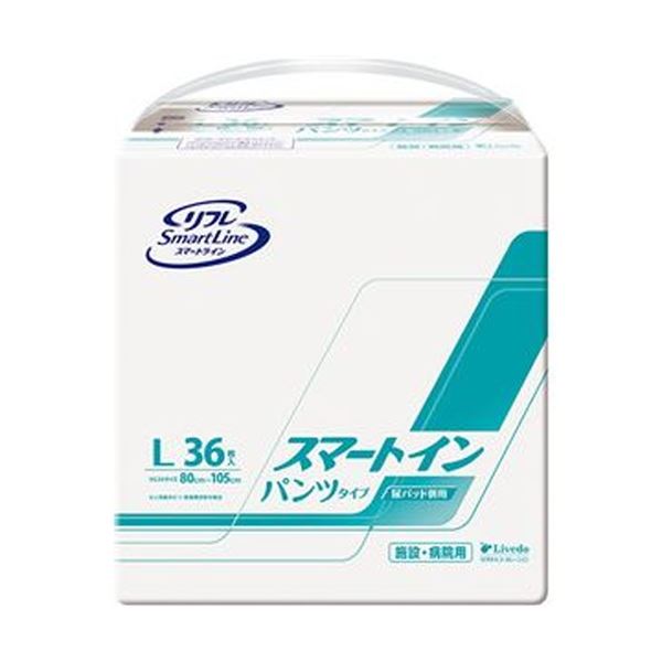 【ポイント20倍】（まとめ）リブドゥコーポレーション リフレスマートイン パンツタイプ L 1パック（36枚）【×3セット】