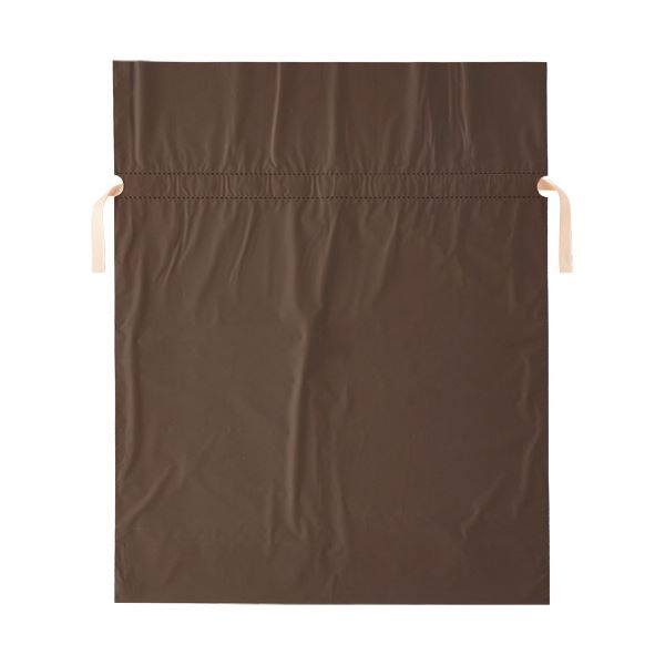 【ポイント20倍】(まとめ)店研創意 ストア・エキスプレス 梨地リボン付ギフトバッグ ブラウン 45cm 1パック(20枚) 【×3セット】