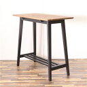 【クーポン配布中】ハイテーブル カウンターテーブル 100×50×93cm ブラック 木製 棚付き 組立品 リビング ダイニング 在宅ワーク インテリア家具