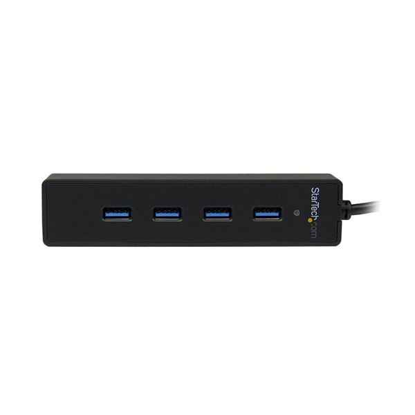 【ポイント20倍】（まとめ）StarTech.com 4ポート SuperSpeed USB3.0ハブ ブラック ST4300PBU3 1個 【×3セット】