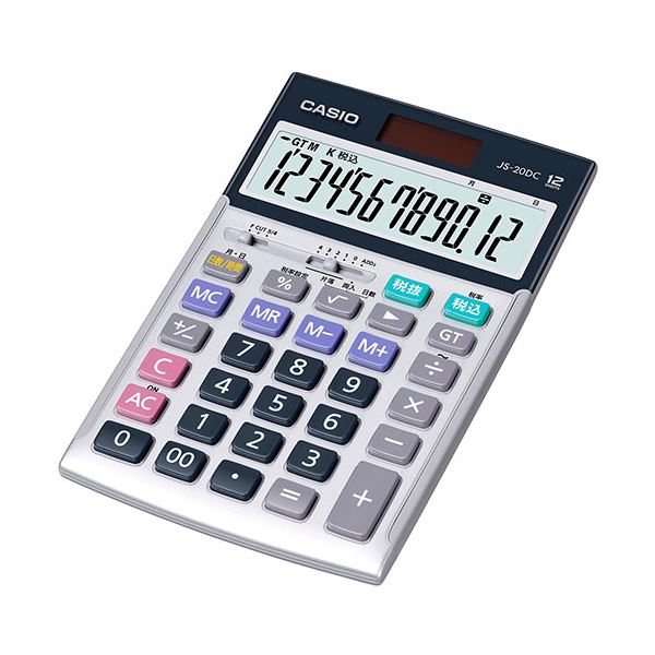 【クーポン配布中】カシオ計算機 CASIO 実務電卓(日数＆時間計算タイプ) ジャストタイプ12桁 JS-20DC-N