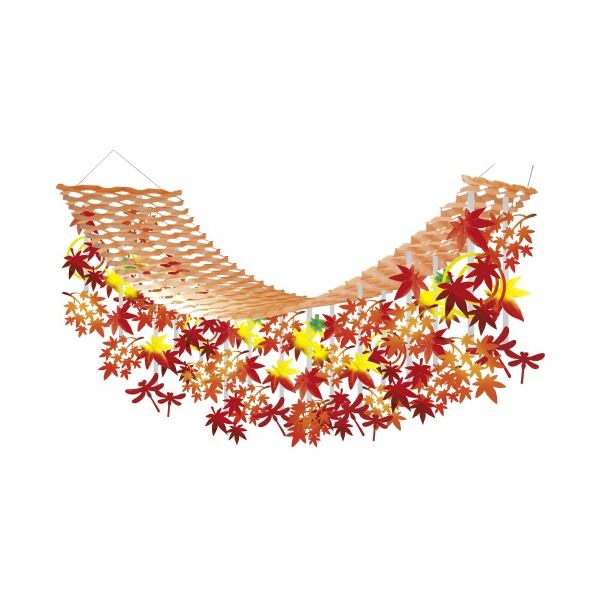 【スーパーSALE割引商品】（まとめ） 和風紅葉プリーツハンガー 【×2セット】