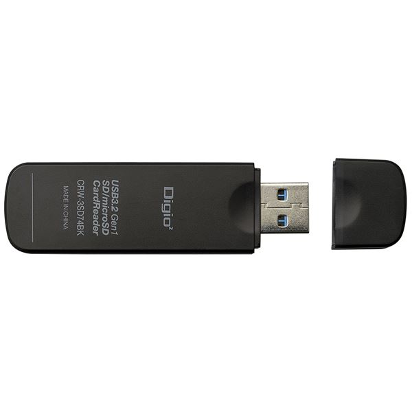 【クーポン配布中】Digio2 USB3.2 カードリーダー CRW-3SD74BK ブラック