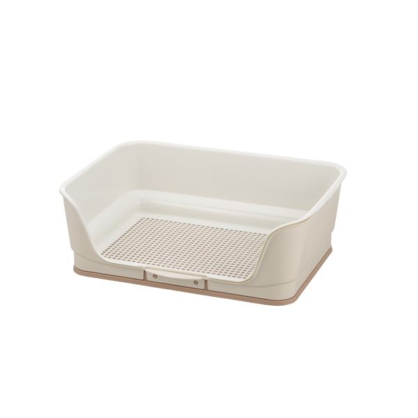 【クーポン配布中&ブラックフライデー対象】（まとめ）お掃除簡単ステップ壁付トイレ レギュラー アイボリー (ペット用品) (×2セット）