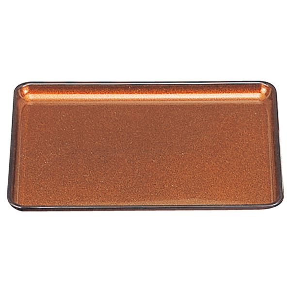 【クーポン配布中】尺5 戦国長手盆/トレー 【梨地】 455mm×317mm×28mm 日本製 〔和食 レストラン 店舗 お店〕【代引不可】