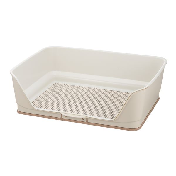 【クーポン配布中&ブラックフライデー対象】（まとめ）お掃除簡単ステップ壁付トイレ ワイド アイボリー (ペット用品) (×2セット）