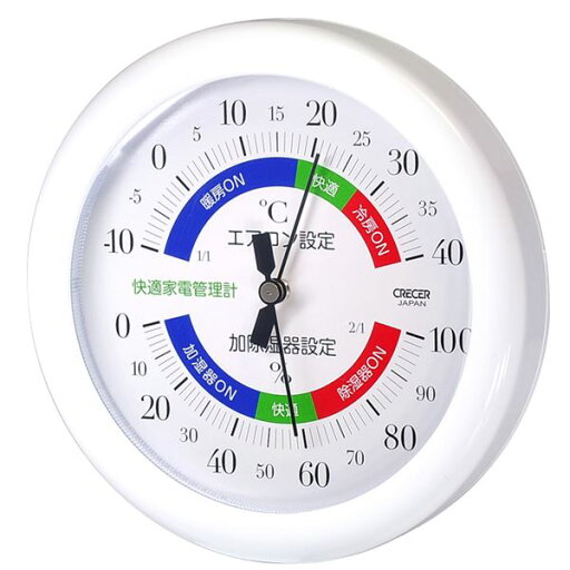 【クーポン配布中】クレセル 温湿度計(快適家電管理表示) 壁掛け・卓上用スタンド付き ホワイト TR-130W 【クーポン配布中】クレセル 温湿度計(快適家電管理表示) 壁掛け・卓上用スタンド付き ホワイト TR-130W
