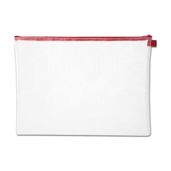 【ブラックフライデーでP最大47倍】（まとめ）TANOSEE メッシュケース B4タテ305×ヨコ410mm 赤 1枚 【×10セット】(3)