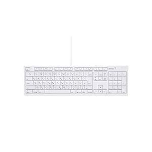 【クーポン配布中】(まとめ) バッファロー USB接続 有線キーボードMacモデル ホワイト BSKBM01WH 1台 【×5セット】