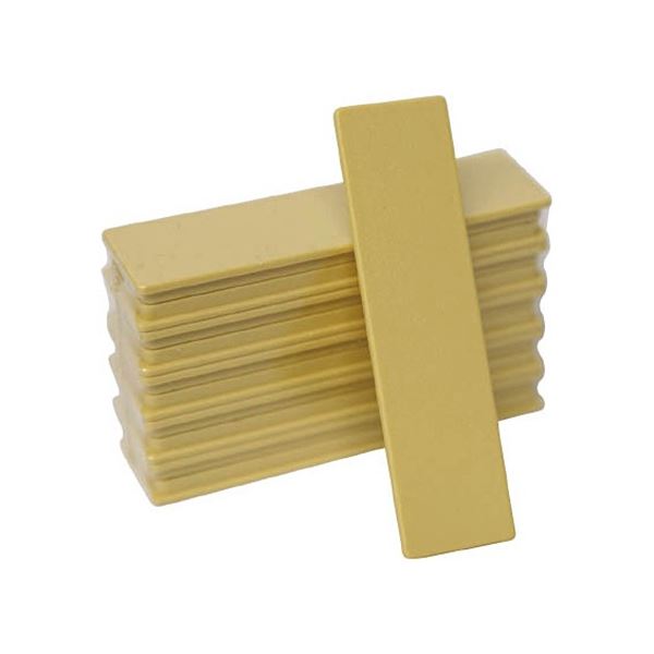 【ポイント20倍】(まとめ) 日本統計機 マグネット式片面名札 22×82mm 黄 S25-1Y 1パック(10枚) 【×3セ..