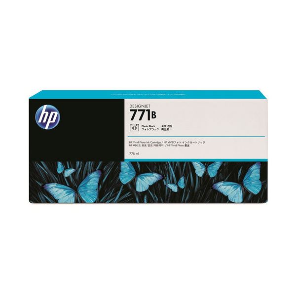 【クーポン配布中】(まとめ) HP771B インクカートリッジ フォトブラック 775ml 顔料系 B6Y05A 1個 【×10セット】