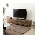 【クーポン配布中&スーパーSALE対象】テレビ台 ローボード 幅150cm ミディアムブラウン AV機器収納対応 コード穴 引き出し 脚付き ライン リビング ダイニング【代引不可】(3)