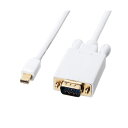 【マラソンでP最大47倍】サンワサプライ ミニDisplayPort-VGA変換ケーブル 1m ホワイト KC-MDPVA10(2)