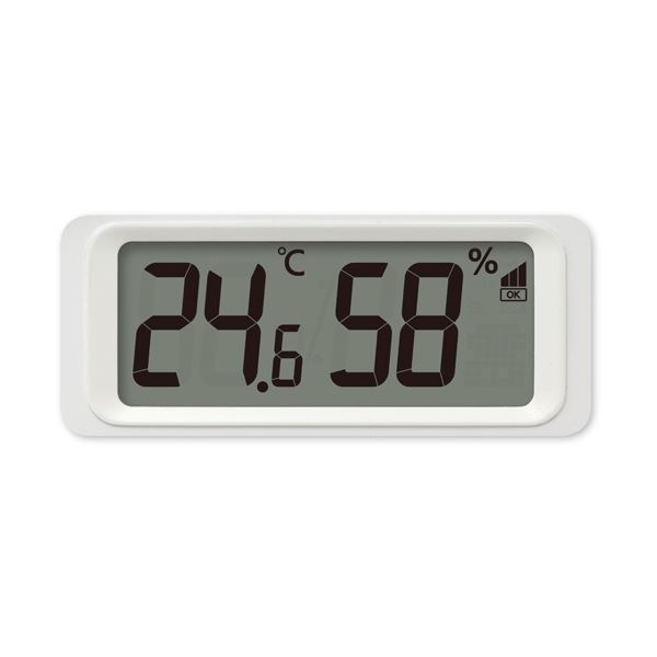【ポイント20倍】リズム時計 フィットウェーブリブ A02温湿度カレンダー切替表示機能付電波時計 白 8FYA02SR03 1台 2