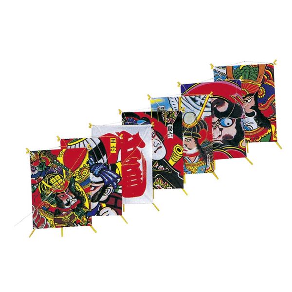 【クーポン配布中&ブラックフライデー対象】凧揚げ たこあげ カイト 和凧 7連凧 6セット