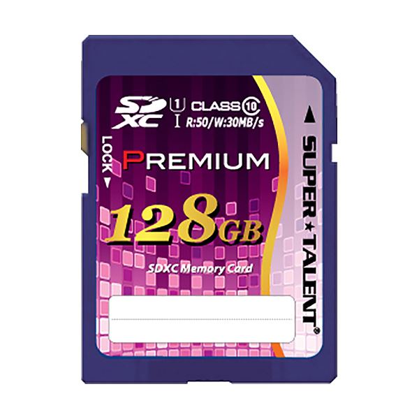 【クーポン配布中】スーパータレントUHS-I対応SDXCメモリーカード CLASS10 128GB ST28SU1P 1枚