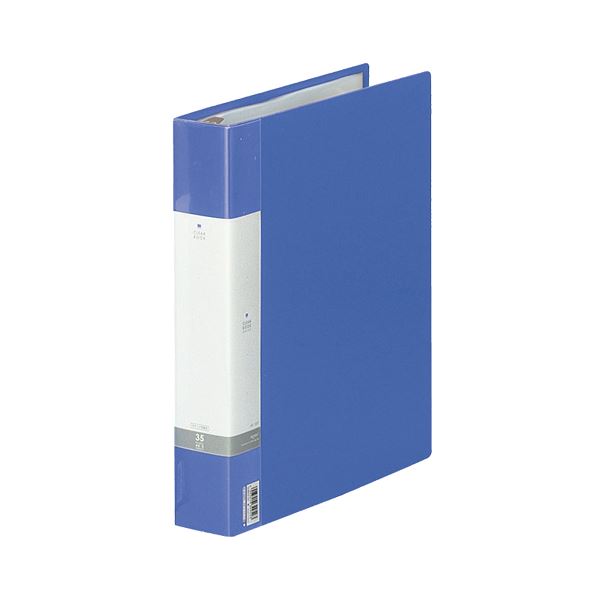 【クーポン配布中】(まとめ) リヒトラブ リクエスト クリヤーブック(クリアブック)(ポケット交換タイプ) A4タテ 30穴 35ポケット付属 背幅50mm 青 G3803-8 1冊 【×10セット】