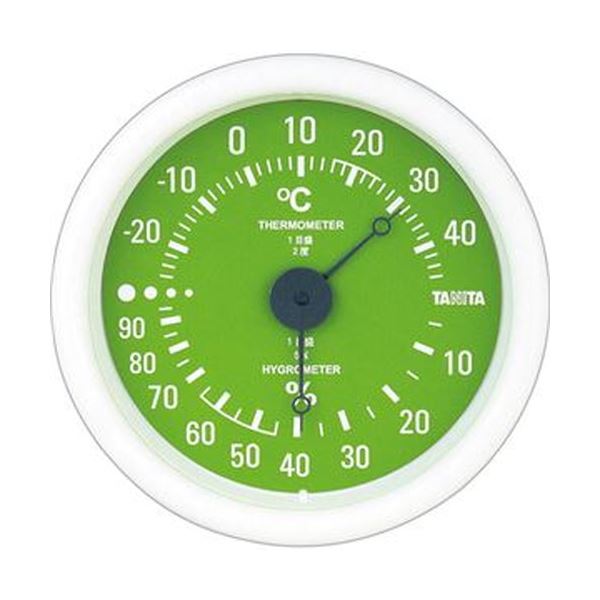 【ポイント20倍】（まとめ）タニタ アナログ温湿度計 グリーンTT-515-GR 1個【×10セット】