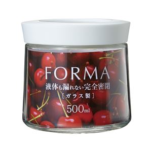 【ポイント20倍】【36個セット】 密閉 ガラスポット/保存容器 【500ml ホワイト】 アスベル フォルマ 〔キッチン 台所〕