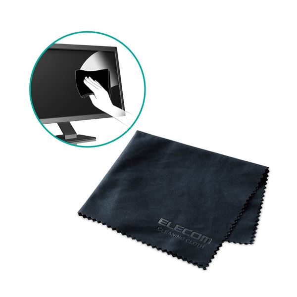 【ポイント20倍】（まとめ）エレコム クリーニングクロス/ブラック KCT-009BK【×5セット】