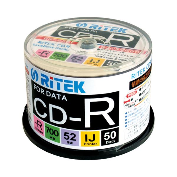 【スーパーSALEでポイント最大46倍】（まとめ）Ri-JAPAN データ用CD-R 50枚 CD-R700EXWP.50RT C【×30セット】