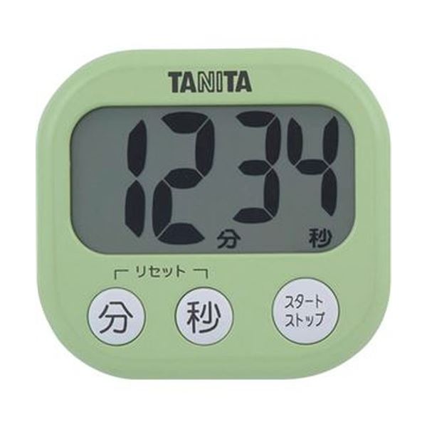 【マラソンでポイント最大46倍】（まとめ）タニタ でか見えタイマーピスタチオグリーン TD-384GR 1個【×20セット】