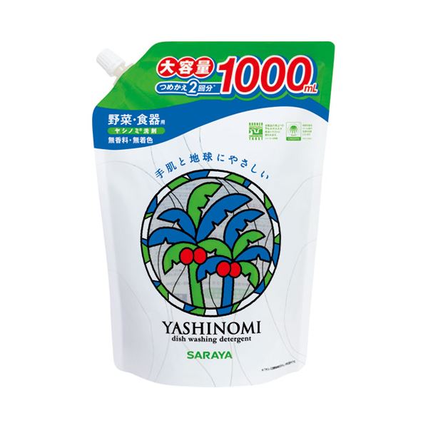【マラソンでポイント最大46倍】（まとめ）サラヤ ヤシノミ洗剤 つめかえ用 1000ml【×50セット】